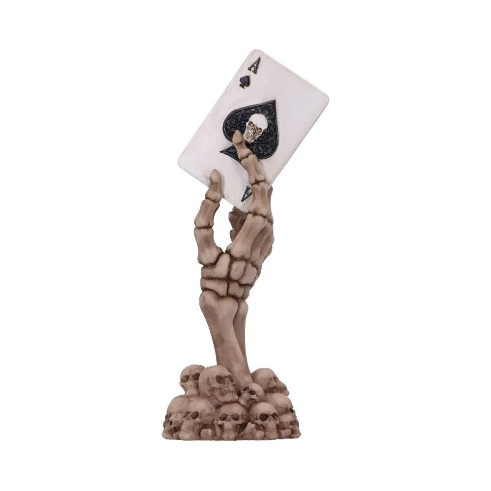 Ace of Spades Skeletal Hand Figurine | Gothic Macabre Decor | Nemesis Now