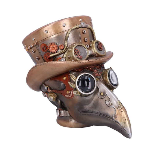 Steampunk Beaky Automaton Apothecary Plague Doctor Bust Figurine 20.5cm