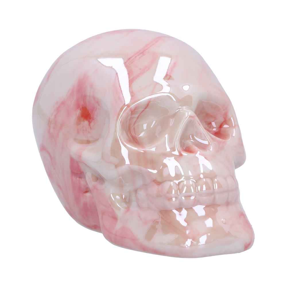 Marbellum Pink Marble Skull Small 7cm - Unique Pink Marble Skull Decor