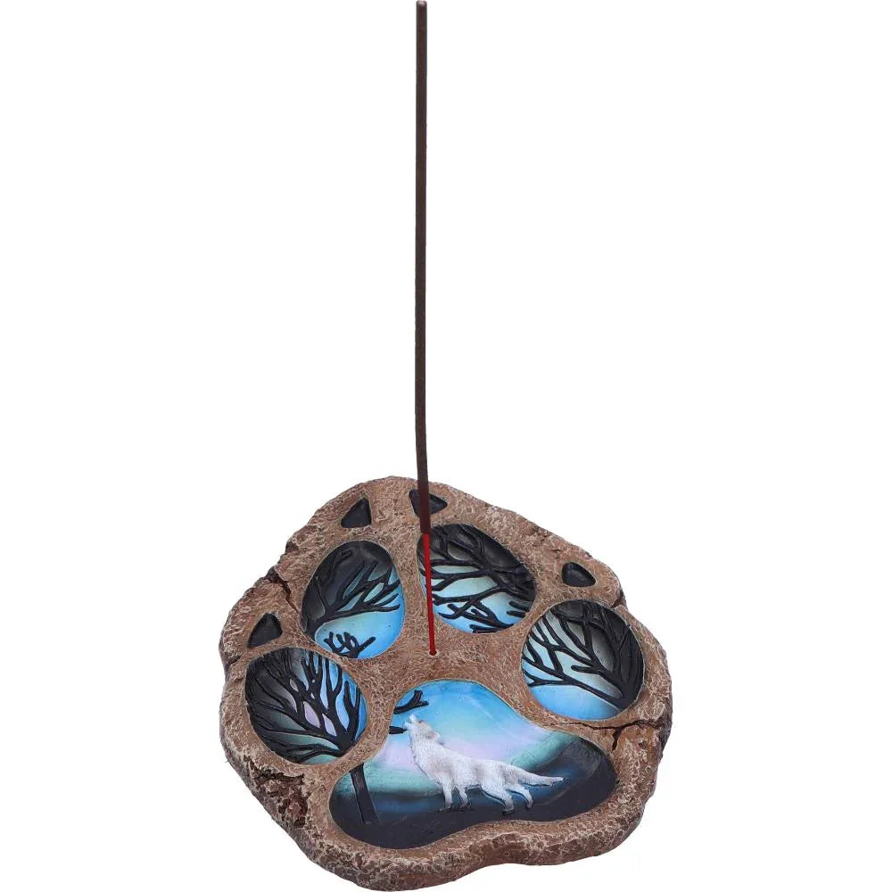 Tracks of the Wild Paw Print Incense Burner 15.5cm | Nemesis Now