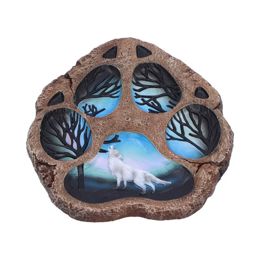 Tracks of the Wild Paw Print Incense Burner 15.5cm | Nemesis Now