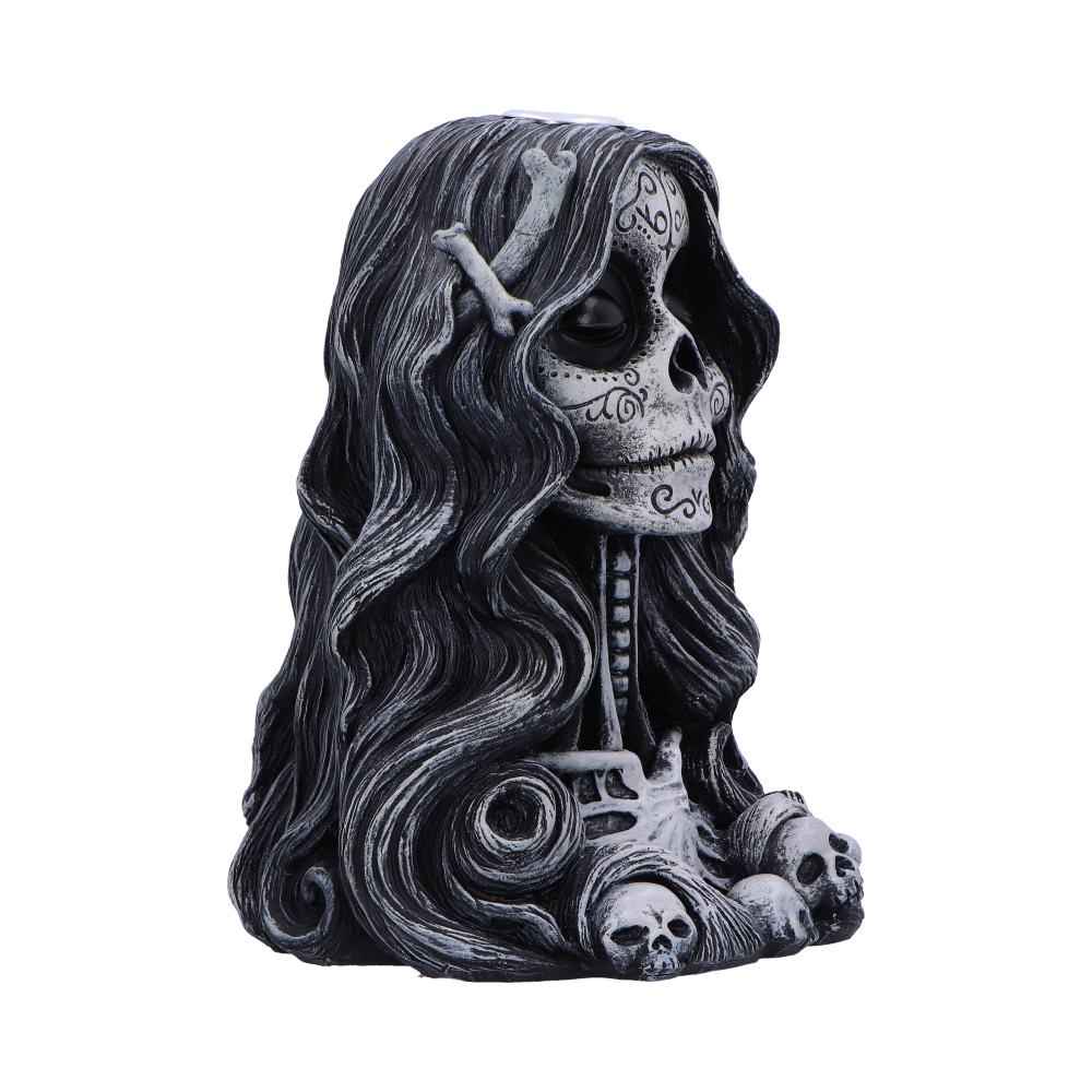 Calavera's Offering Gothic Day of the Dead Incense Burner for Serene Backflow Aromatherapy